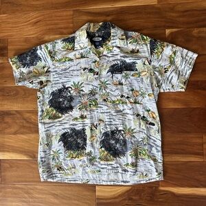 GJC St. Thomas Tropical Print Button Down Shirt size Large